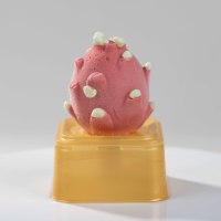 Popsicles 3D aux fruits en gros, champignon, pêche, fraise, glace virus, glace célèbre sur internet, délicieuse pêche