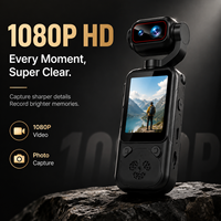 Caméra d'action WiFi portable 1080P compacte avec objectif rotatif pour le cyclisme, la randonnée et les moments avec les animaux