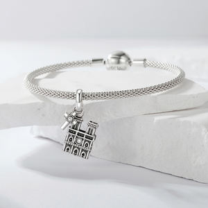 925 Sterling Silver Christ Rédempteur Charmes Perles Big Ben <span class=keywords><strong>Tour</strong></span> <span class=keywords><strong>de</strong></span> <span class=keywords><strong>Pise</strong></span> Pendentif Fit Femme DIY Bracelet Rétro Fine Jewelry - Product Image 4