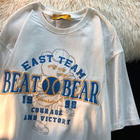 Camiseta Extra Grande para Hombre 100% Algodón con Logotipo Personalizado y Bordado, Camiseta 100% Algodón con Patrón de Letras, Ecológica y Transpirable