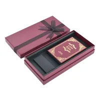 Nouveau design Petit livre biblique en forme de bijoux de mariage Emballage cadeau Boîte à bagues vidéo