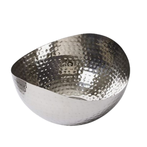 Diseño martillado brillante pulido mesa de cena centro de mesa hogar cocina Mesa frutero forma única cuenco para servir comida - Product Image 1