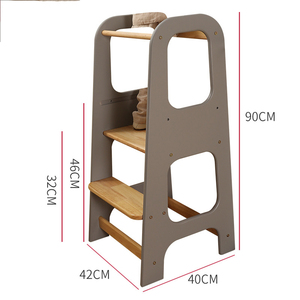 Torre di Apprendimento <span class=keywords><strong>Montessori</strong></span> Pieghevole, Sgabello in Legno Contemporaneo per Bambini, Uso Scolastico - Product Image 6