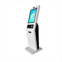 Mesin Nomor Antrian Layanan Mandiri 21,5 inci, Fungsi Pengambilan Nomor Check-in, Pemanggilan Antrian, Layar Sentuh LCD All-in-One Pintar