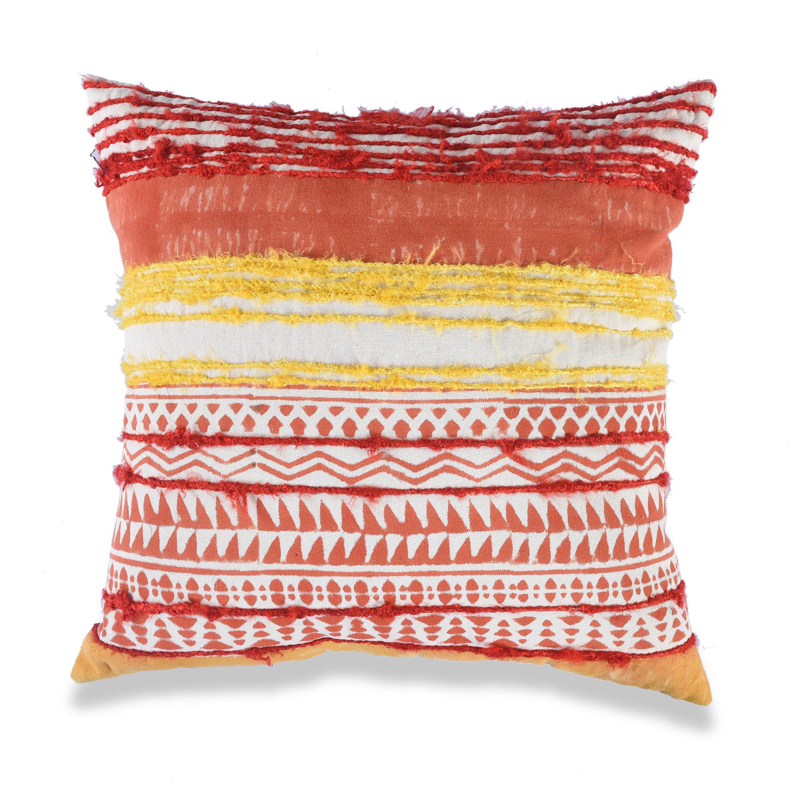 Light Rust Brown, Yellow and White