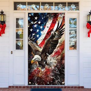Bannière de <span class=keywords><strong>porte</strong></span> d'entrée « La maison des libres grâce aux courageux » pour le Jour de l'Indépendance et le Jour des Vétérans - Product Image 2