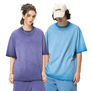 Camisetas Gráficas de Algodón 100% con Lavado Ácido Estilo Urbano Vintage Oversize para Hombre, Camisetas con Estampado de Patrones Estilo Urbano de Gran Gramaje - Product Image 3