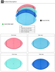 Tappetino per l'alimentazione dell'animale domestico in Silicone per l'alimentazione del cane per la protezione del cibo della ciotola del cane, per mantenere il pavimento pulito - Product Image 6