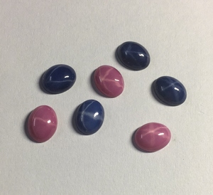 Eccellente Cabochon di Zaffiro a Stella Rotonda con Fondo Piatto, Alta Qualità, Creato in Laboratorio, Colore Blu e Rubino per Creazione di Gioielli - Product Image 6