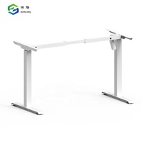 Table d'ordinateur à hauteur réglable à bas prix, cadre électrique gris, bureau intelligent pour la maison