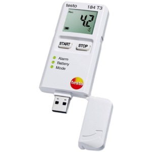 Registrador de Temperatura Detu Testo 184 T3, Registrador de Datos USB con Alarma, Indicador de Batería y Pantalla de Modo para Monitoreo Ambiental - Product Image 1