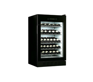 Mini-réfrigérateur sous comptoir pour boissons, capacité 115L, 4 étagères en fil métallique, porte en verre noir, affichage numérique, pour bière - Product Image 3