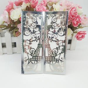 การ์ดเชิญงานวันเกิดและงานแต่งงานแบบกระดาษสุดหรู ตกแต่งงานฉลองวันเกิดอายุ 15 ปี (Quinceanera) ด้วยการ์ดกระดาษลายหอไอเฟล ตัดด้วยเลเซอร์ ปรับแต่งได้ เป็นมิตรกับสิ่งแวดล้อม - Product Image 6