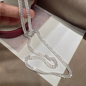 Collar de Plata de Ley S925 para Hombre y Mujer, Gargantilla Gruesa de Alta Calidad, Estilo Hip Hop, con Diseño Lateral Tallado, Joyería Fina de Estilo Cubano - Product Image 6