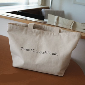 Sac fourre-tout en toile de coton naturel vierge pour courses, avec logo personnalisé, sac de plage en toile réutilisable et économique - Product Image 1