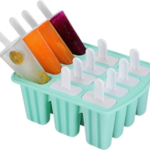 Wholesale Food Safe 4/6/10/12 Cavity Ice <b>Cream</b> Mold Silicone Popsicle <b>Maker</b> Mold Ice Tray Mold Reusable - Product Image 1