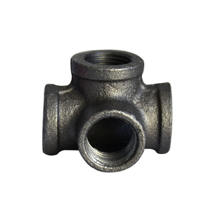 1/2 3/4 1英寸黑色可锻铁三通配件低压侧出口管家具用Bsp - Product Image 3
