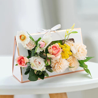 Custom Flower Paper Box Large Florist Packaging Box Foldable Flower Arrangement Vase Wedding Decor Paper Gift Bags