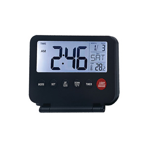 Portable Folding Desktop Electronic Alarm <b>Clock</b> With Temperature Display For Travel And Gift Use - Product Image 3