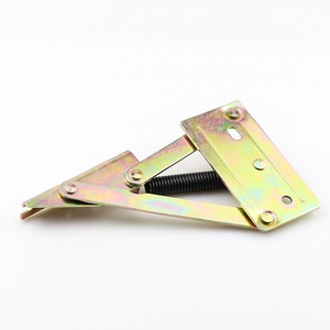 Bisagra de resorte triangular de acero para montaje en superficie, para muebles, caja de almacenamiento, mesa de centro, mecanismo de elevación plegable, duradero, negro - Product Image 1
