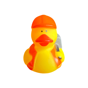 Custom 2 Polegada Amarelo Banho Pato Especializada Ponderada Brinquedo Vertical Flutuante para Bebê Banheira Partido Favor <span class=keywords><strong>Rubber</strong></span> Duck Race - Product Image 2