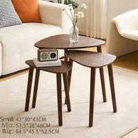 Table basse en bois massif minimaliste arquée Fullsummer, piédestal décoratif créatif pour salon