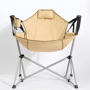 Chaise de plage pliable en aluminium Woqi avec dossier solide pour le camping et la pêche en plein air - Product Image 1