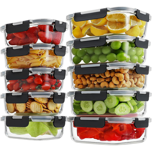 Kitchen Hermetic <b>Glass</b> Lunch <b>Box</b> Set Kitchen Containers Storage Airtight Food Storage Storage Containers for Food - Product Image 1