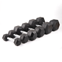 Haltères en caoutchouc, 10Kg, 10 kg, 20kg, modèle hexagonal De vente en gros, accessoires De gymnastique à domicile