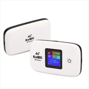 2400Mah US/EU/AS versión alta velocidad KuWFi Router WiFi 150Mbps LTE 4G Wifi Dongle con ranura para tarjeta Sim 4G Router de bolsillo Wifi Hotspo