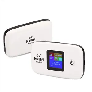2400Mah EUA/UE/AS versão de Alta Velocidade KuWFi Roteador WiFi 150Mbps LTE 4g Wifi Dongle Com Slot Para Cartão Sim 4g Roteador de Bolso Wifi Hotspo