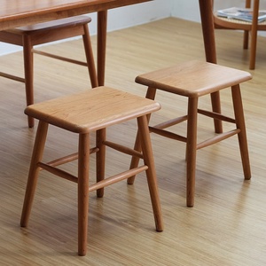 Tabouret de coiffeuse <span class=keywords><strong>carré</strong></span> moderne et minimaliste avec pieds coniques pour chambre et dressing - Product Image 3
