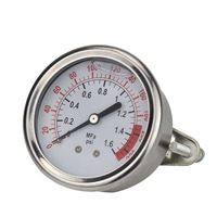 Manomètre SONGLIN en acier inoxydable 304 avec raccord en laiton, manomètre de pression d'huile de haute qualité, précision de 1,6 %, 0-16 bar, cadran de 63 mm