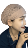 Gorro étnico musulmán personalizado para hiyab, con banda para rastas, gorro para cabello largo, tela de malla, ecológico y transpirable