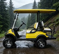 Buggy tout-terrain A617.2+2G, sièges arrière pour l'observation, idéal pour les terrains de golf et les chemins boueux.