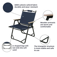 Chaise de camping pliable moderne en aluminium, légère et durable, avec logo personnalisé et design portable
