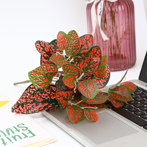Artificial Plant Wall Decor 7-Fork Series High Simulation Leaves Indoor <b>Wedding</b> Home Decoration Greenery <b>Props</b> - Product Image 2