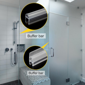 מותאם אישית עמיד למים גומי רצועת הזזה דלת חותם <span class=keywords><strong>pvc</strong></span> פלסטיק שקוף איטום רצועת עבור רחצה זכוכית דלת - Product Image 6