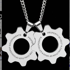 Colar de Aço Inoxidável com Pingente de Engrenagem Mecânica Hip Hop, Corrente de Aço Titânio Antiferrugem, Gargantilha para Homens e Mulheres - Product Image 6