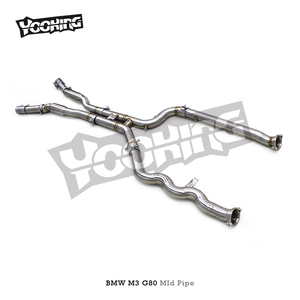 Tubos medios de igual longitud OEM para BMW M3/M4 G80/G82 3,0 T 2021-2022 Sistema de escape de acero inoxidable Resonador dual - Product Image 6