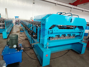 Máquina formadora de rollos de piso de cubierta de acero automática Tipo de azulejo de color de 1200mm de ancho con componentes esenciales de motor y engranaje - Product Image 5