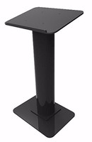 Pupitres et podiums modernes en acrylique noir transparent avec panneau frontal incurvé dépoli