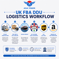 Ligne spéciale de fret maritime de Chine vers l'entrepôt FBA du Royaume-Uni, dédouanement DDU, UPS Last Mile, logistique maritime Amazon FBA
