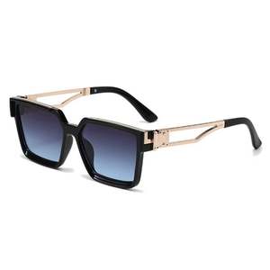 Gafas de Sol Retro 2025 con Logotipo Personalizado, Montura Metálica Hueca para Hombre, Protección UV400, Gafas de Sol Cuadradas para Conducir - Product Image 1