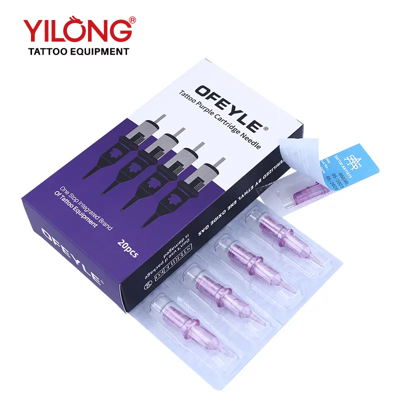 High Quality Fine Purple Cartridges Needle Tattoo Needles 0401/0603/ 0803/ 1003RL Disposable Professional Tattoo Cartrid