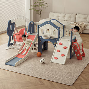 สไลเดอร์เด็กในร่มแข็งแรงทนทานพร้อมชิงช้าสำหรับเด็กอายุ 1-6 ปี ปรับแต่งได้ตามต้องการ - Product Image 1