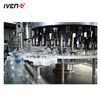 Ligne de production automatique de machine de remplissage de lavage de solution de bouteille en verre IV