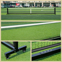 JUQIAN JQ4-PK-Z02 Filet de pickleball professionnel amovible en tuyau de fer, 22 pieds, robuste et portable pour jardin et voyage