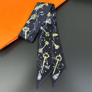 Summer Decoration Will <strong>Silk</strong> Scarf for Women Fashion Horse Print Head Scarf Bag Accessories Ribbon Carriage Printed <strong>Headband</strong> - Product Image 1