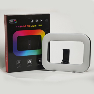 YM-200 potente 20W RGB LED anello di luce Versatile per Vlogging in diretta Streaming illuminazione batteria fotocamera Smartphone - Product Image 2